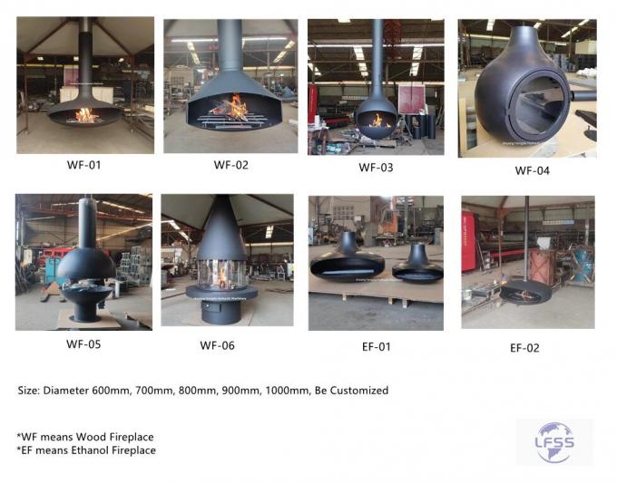 ตู้ไฟไฟไฟไหม้ไม้แขวนภายในเหล็ก custom สีดําตกแต่ง 1