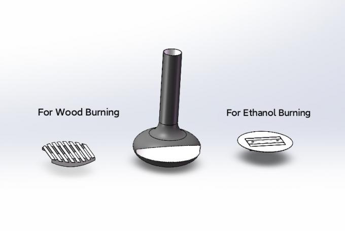 ไม้แขวนเตาเพลิงสีดําเผาเพลิงเพลิงเพลิงบนหลังคาภายในเหล็กตามสั่ง 2
