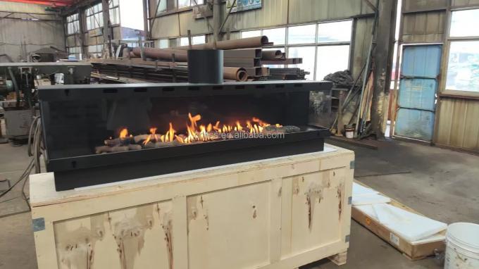 ก๊าซเตาเพลิงก๊าซเตาเพลิงก๊าซยุโรป สีดํา คาร์บอนแมท โพรเปานสแตนเลสสามด้าน ก๊าซธรรมชาติ 4