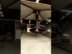 เครื่องทำความร้อนในร่ม เตาผิงตอม่อไม้และเตาผิงแขวนเพดาน