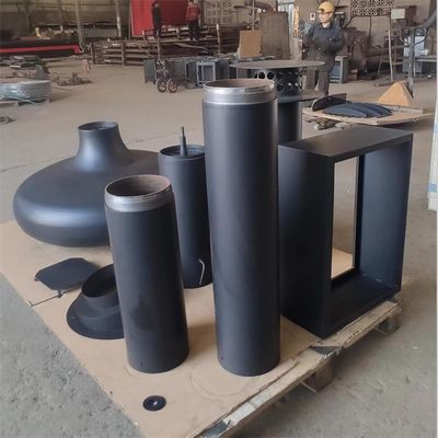 Fireplace Black Hotel Suspended and Hanging Wood Burning