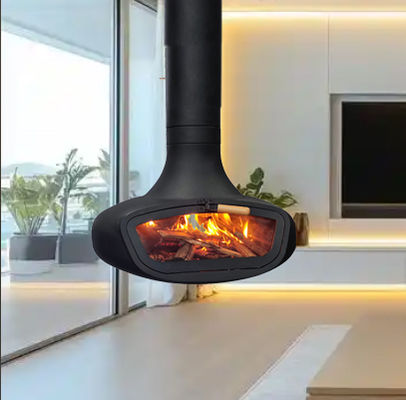 stove fireplace rotating spherical suspended hanging round